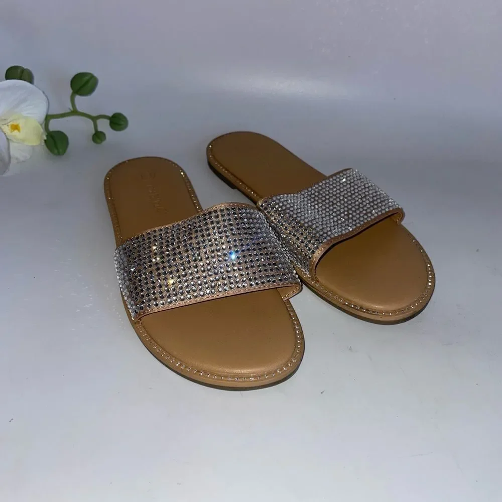 Cat & Jack Gold and Silver Sparkly Sandals